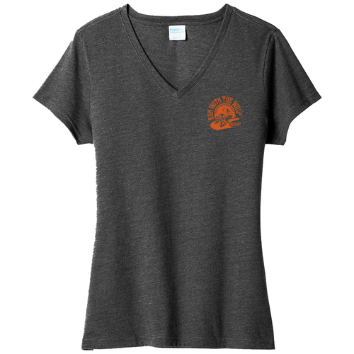 Cotton Heritage Women's V-Neck T-Shirt -- Charcoal Heather