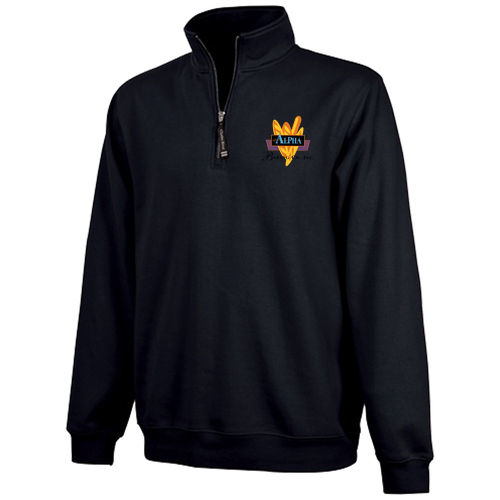 Charles River Crosswind Quarter Zip Sweatshirt -- Black