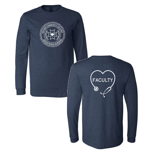 Faculty Bella+Canvas Unisex Heather Cvc Long Sleeve Tee- Heathers -- Heather Navy