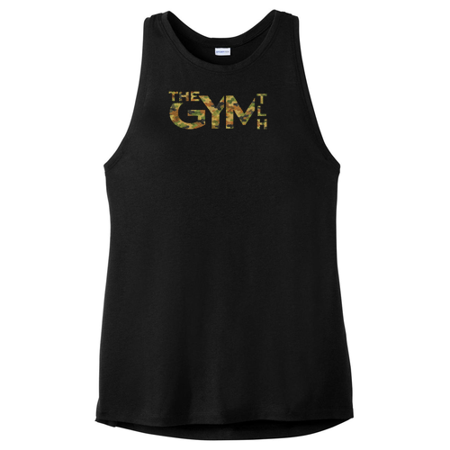 Sport-Tek Ladies PosiCharge Tri-Blend Wicking Tank -- Black Triad