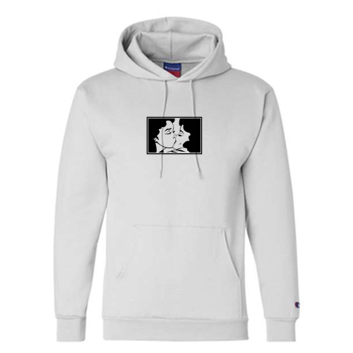 Champion Powerblend Adult Hooded Sweatshirt -- White