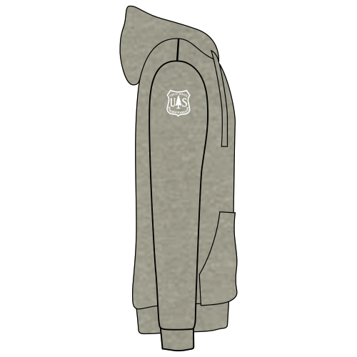Bella Canvas Unisex Full-Zip Hooded Sweatshirt -- Heather Stone