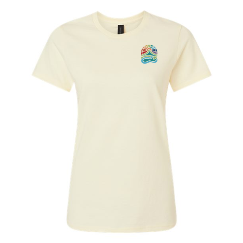 Gildan Heavy Cotton Women's T-Shirt Front & Back -- Off White