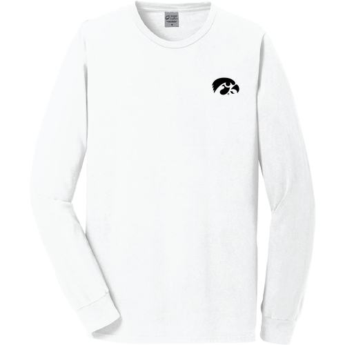 Port & Company Pigment Dyed Long Sleeve Pocket Tee -- White