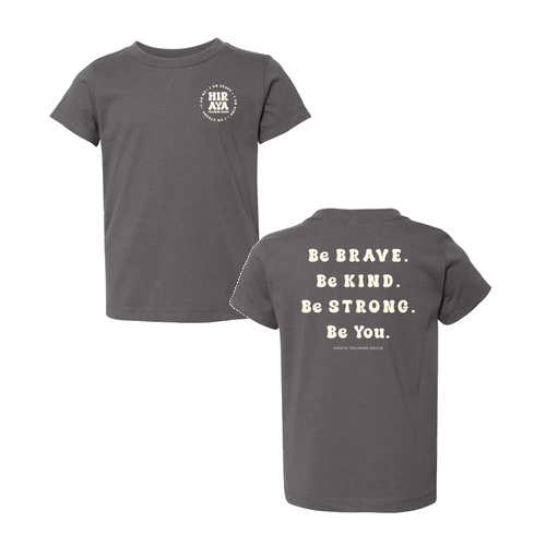 I am Brave Toddler Tee -- Asphalt