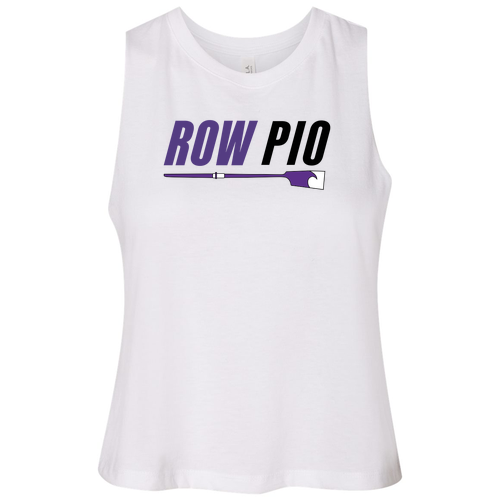 Ladies Racerback Cropped Tank -- Solid White Blend