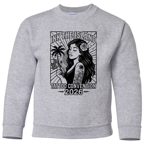 Blackwork Youth Crewneck Sweatshirt -- Sport Grey