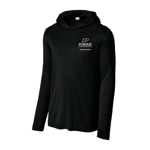 Sport-Tek Posi-UV Pro Long Sleeve Hoodie -- Black