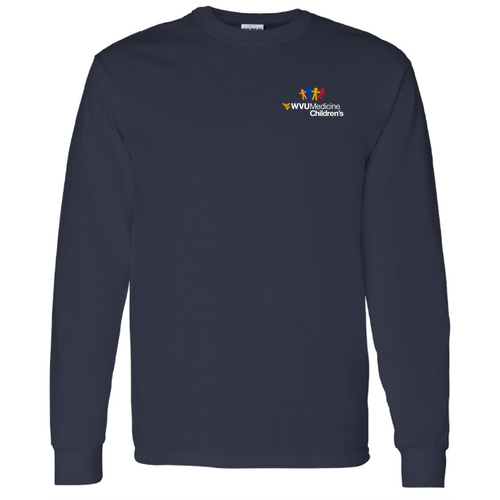 WVU Medicine Children's Gildan Heavy Cotton Longsleeve Basic T-Shirt -- Navy