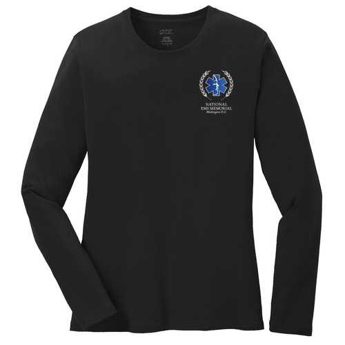 National EMS Memorial Ladies Long-Sleeve Tee Jet Black