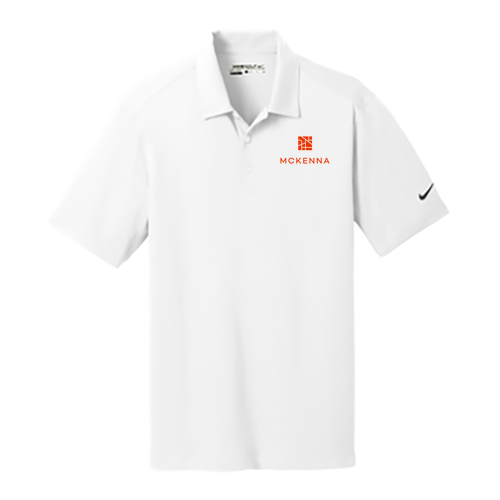 Nike Golf Dri Fit Vertical Mesh Polo -- White