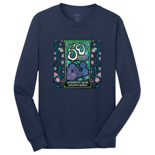 Port and Company Long Sleeve T Shirt -- Navy