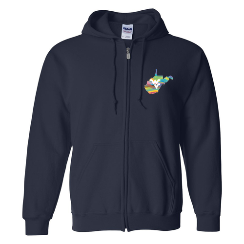 Gildan Full Zip Hooded Sweatshirt -- Navy