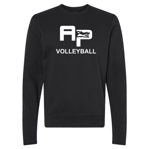 J. America Soft BTB Fleece Crewneck Sweatshirt -- Black