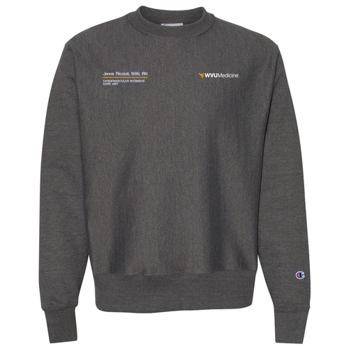 Champion Reverse Weave Crewneck Sweatshirt -- Charcoal Heather