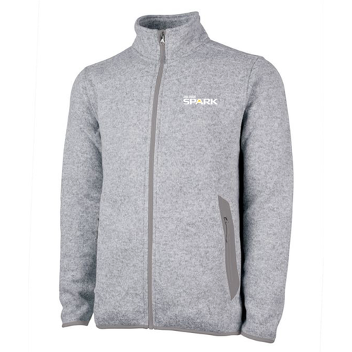 Charles River Heathered Fleece Jacket -- Light Grey Heather