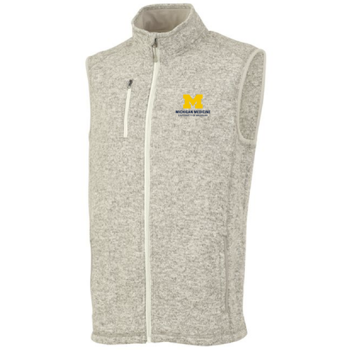 Mens/Unisex Charles River Pacific Heathered Vest -- Oatmeal Heather