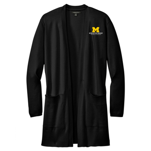 Mercer+Mettle Women's Open Front Cardigan Sweater -- Deep Black