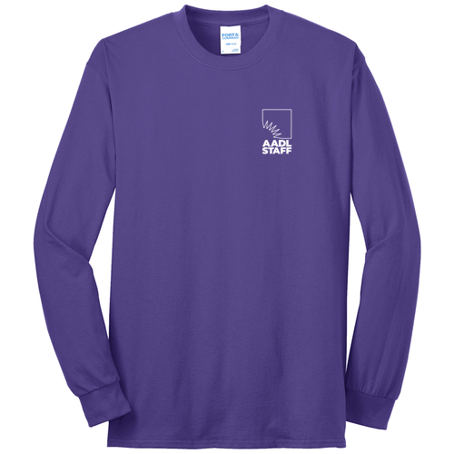 Regular Port and Company Long Sleeve 50/50 T Shirt -- Purple