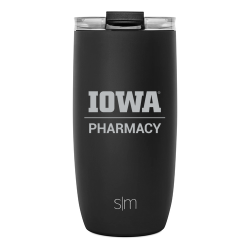 Simple Modern 16 oz Voyager Travel Mug- Laser Engraved -- Midnight Black
