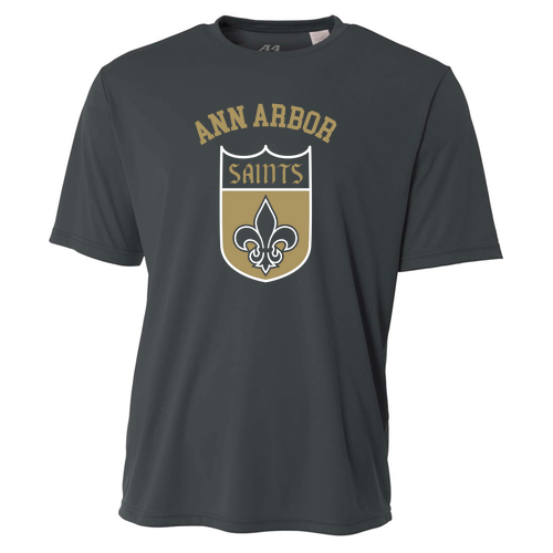 Mens/Unisex A4 Cooling Performance Wicking Tee -- Graphite