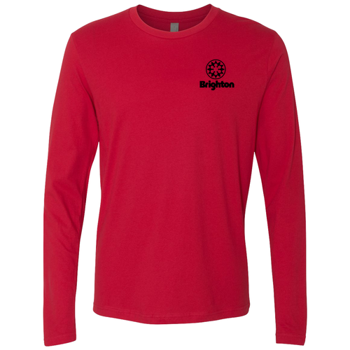Brighton Logo 2 Black Ink -- Long Sleeve Red