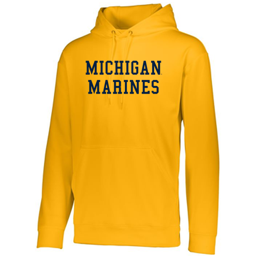 Mens/Unisex Augusta Wicking Fleece Hooded Sweatshirt -- Gold