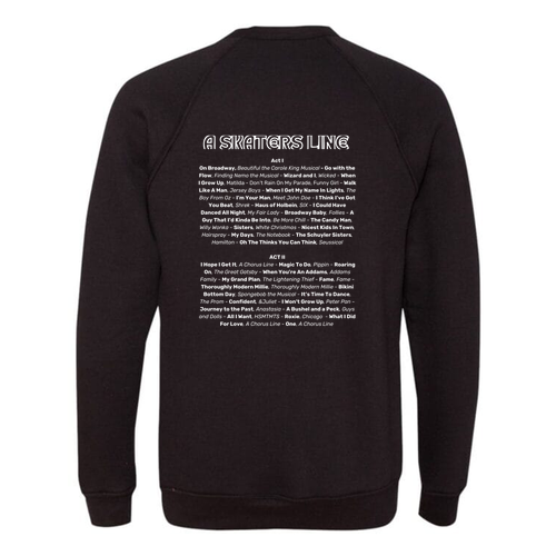 Mens/Unisex Bella Canvas Soft Sponge Fleece Raglan Sweatshirt -- Black