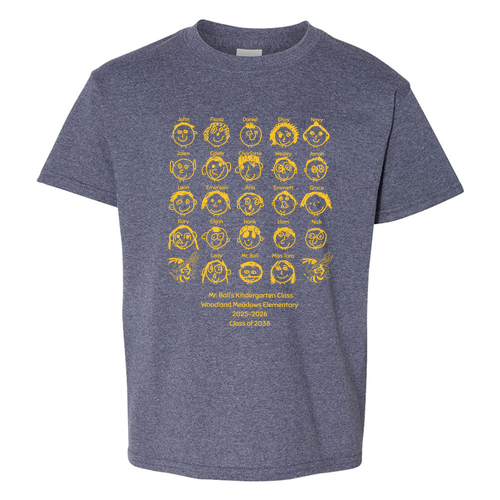 Gildan Heavy Cotton Basic Youth T-Shirt -- Heather Navy