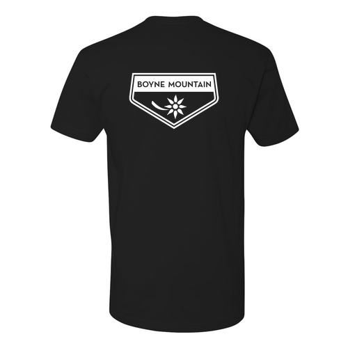 Boyne Mountain Logo 2 White Ink -- Short Sleeve Black