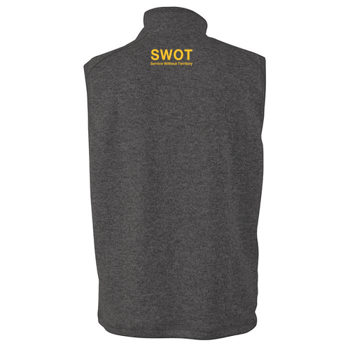 Charles River Mens Pacific Heathered Vest -- Charcoal Heather