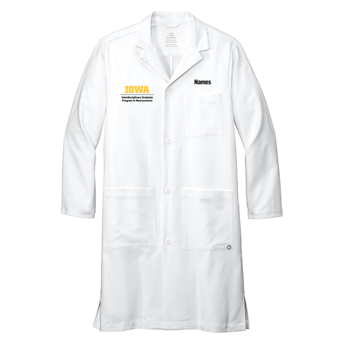Neuroscience Wonderwink Men's Long Lab Coat -- White