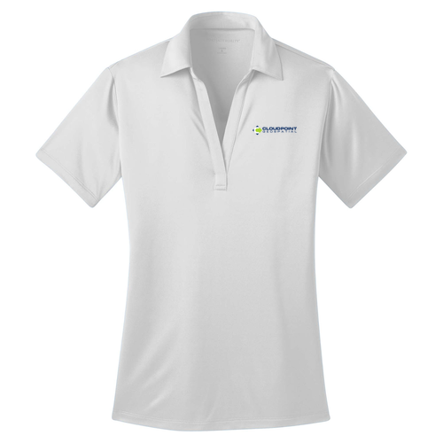 Women's Port Authority Silk Touch Performance Polo -- White