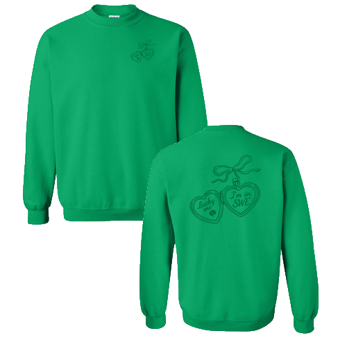 Gildan Heavy Blend Crew Neck Sweatshirt -- Irish Green Locket Design