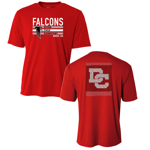 Youth A4 Cooling Performance Tee -- Scarlet