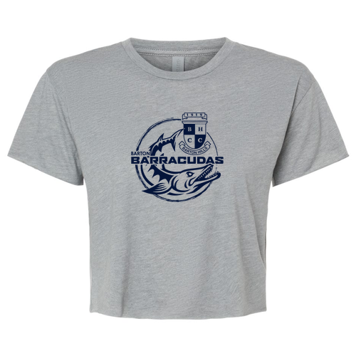 Ladies Next Level Soft Festival Cali Crop -- Heather Grey