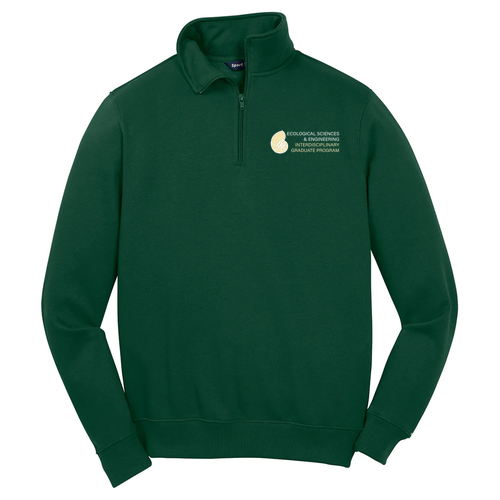 Sport Tek Quarter Zip Sweatshirt -- Forest Green