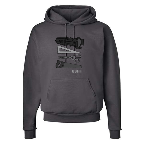 Hanes 7.8 Oz., 50/50 Comfort Blend Fleece Pullover Hood Adult -- Smoke Grey