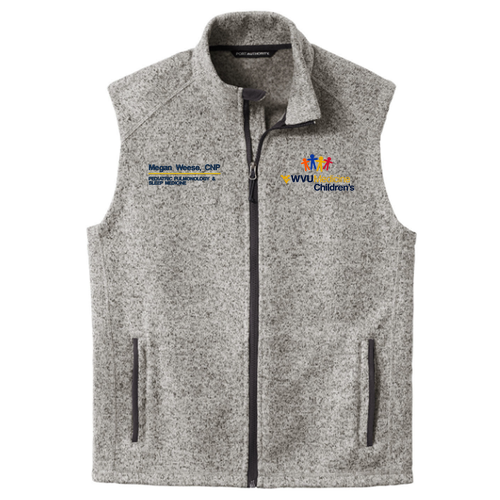 Port Authority Sweater Fleece Vest -- Grey Heather