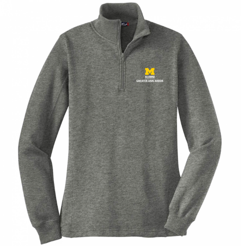 Ladies Sport Tek Quarter Zip Sweatshirt -- Vintage Heather