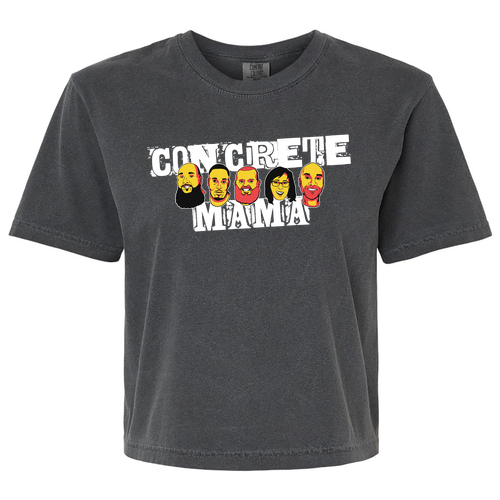 Comfort Color Lady's Heavyweight Boxy Tee (Faces) -- Pepper