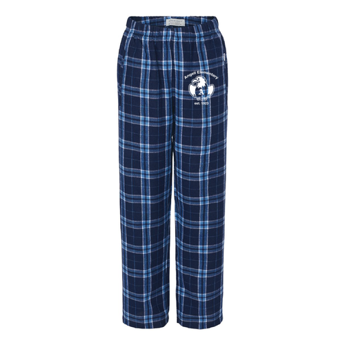 Boxercraft Youth Flannel Pants -- Navy / Columbia