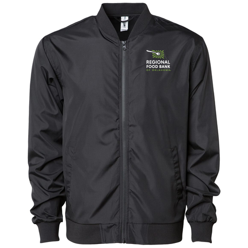 Independent Trading Co.  Lightweight Bomber Jacket Embroidered-- Black