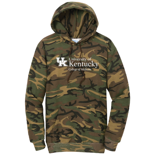 Port and Company Core Fleece Camo Pullover Hooded Sweatshirt -- Military Camo