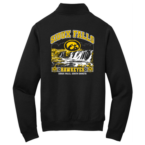 Crest Port and Company Core Fleece Quarter-Zip Pullover Sweatshirt -- Jet Black