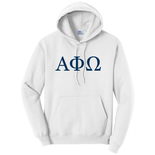 Port and Company Core Fleece Pullover Hooded Sweatshirt -- White