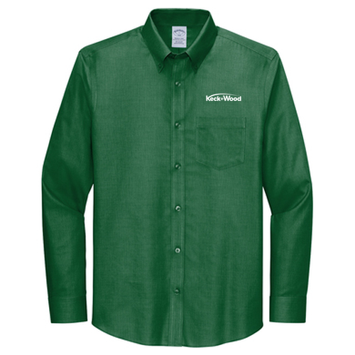 Men's/Unisex Brooks Brothers Wrinkle-Free Stretch Nailhead Shirt -- Club Green
