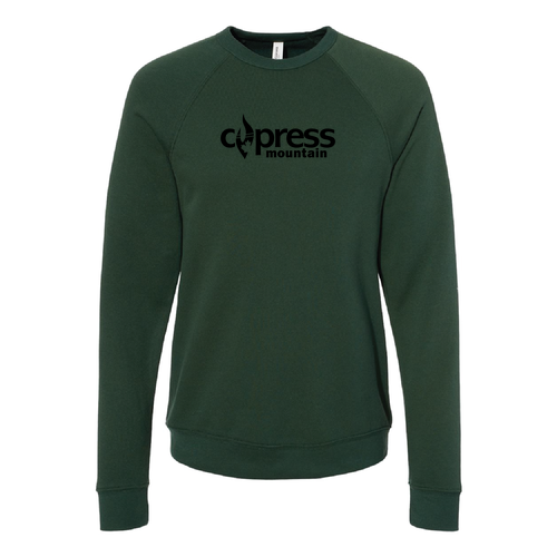 Cypress Mountain Logo 1 Black Ink -- Crewneck Sweatshirt Forest