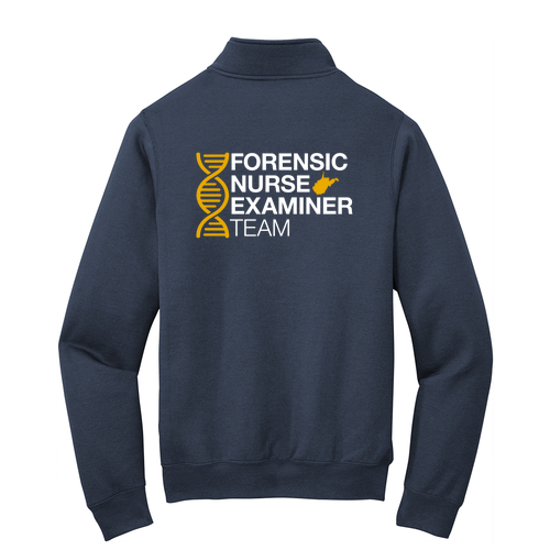 Port and Company Core Fleece Quarter-Zip Pullover Sweatshirt -- Navy