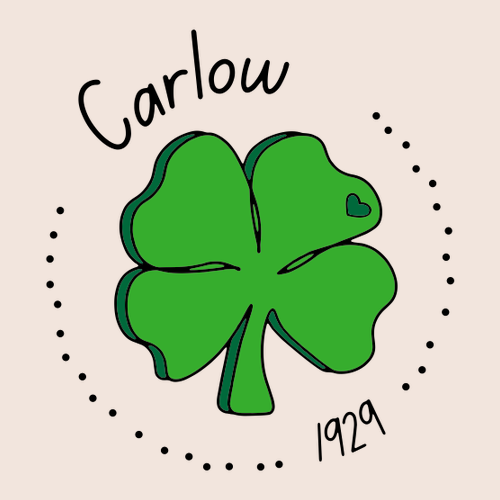 Carlow Clover with Heart Cotton T-Shirt -- Creme